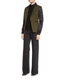 Wisteria Colorblock Flight Blazer, Army Green/Black