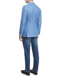 Slim-Fit Dark-Wash Denim Jeans