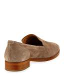 Calista Suede Slip-On Oxford, Cognac