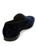 Velvet Slip-On Loafer, Blue