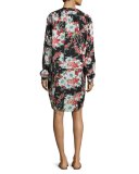 Verna Floral Patchwork Dress, Multicolor