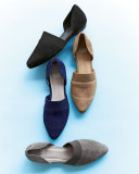 Flute Pointed-Toe d'Orsay Flat, Black