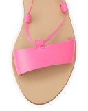 Saffron Leather Tassel Flat Sandal