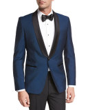 BOSS Hugo Boss Satin-Collar Tuxedo Jacket, Blue/Black