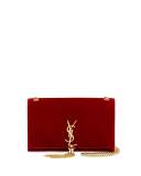 Kate Monogram Medium Velvet Tassel Shoulder Bag, Red