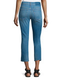 The Nerd Flare-Leg Cropped Jeans, Scout Wash