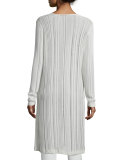 Linear Knit Maxi Cardigan