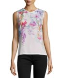 Samata Hanging Gardens Vest Top, Baby Pink