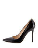 Fawn Patent Point-Toe Pump, Black