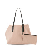 Izzy Unlined Tote Bag, Rose Cloud/Black