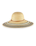 Luna Striped Wide-Brim Sun Hat