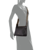 Helmsley Small Eyelet & Rivet Crossbody Bag, Black