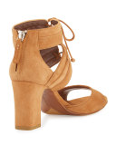 Reed Suede Lace-Up Sandal, Sand