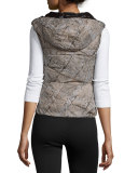 Febe-Erre Snake-Print Reversible Puffer Vest