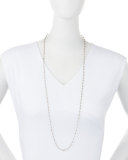 18k Gold and Pyrite Chain Necklace, 36"L
