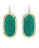 Elle Earrings, Green Onyx