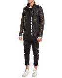Cropped Cargo Jeans, Black