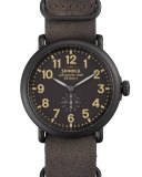 47mm Runwell Watch with Leather Strap, Gray