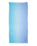 Featherweight Cashmere Dip-Dye Shawl, Cobalt