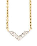 Two-Tone Diamond Chevron Necklace