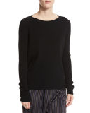 Ribbed Raglan Cashmere Sweater
