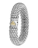 Silver Caviar Oval Bracelet, 15mm