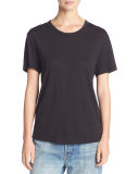 Distressed Tencel®/Linen Crewneck Tee