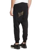 Militant Camo-Print Jogger Pants, Black/Multicolor