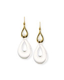 Infinity Link Wire Drop Earrings, Clear