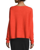 Fine Merino Stitch Bateau-Neck Sweater