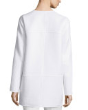 Maureen Ribbed Topper Jacket, White