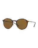 Classic Round Sunglasses, Brown