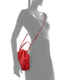 Tessuto Mini Bucket Crossbody Bag, Red (Rosso)