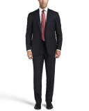 Solid Wool Suit, Black