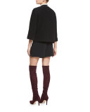 Leija 3/4-Sleeve Double-Breasted Jacket