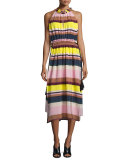 La Rosa Striped Midi Dress, Bright Lights