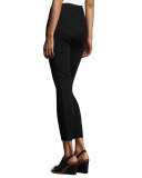 Riche Touch Skinny Tux Ankle Jeans, Black
