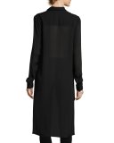 The Caravan Silk High-Low Blouse, Black