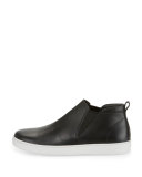 Leather Chelsea Sneaker, Black