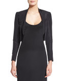 Silk Faille Bolero Jacket