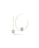 Floating Tahitian Pearl Hoop Earrings