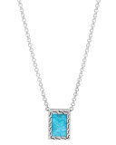 Men's Classic Chain Sterling Silver & Turquoise Necklace