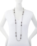 Remi Seed Pearl Necklace, Gray