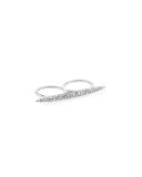 Two-Finger Crystal Spear Ring