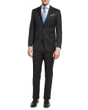 Windowpane-Check Sport Coat, Gray 