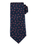 Neat Butterfly Silk Tie, Blue