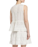 The Jubilee Embroidered Tank, White