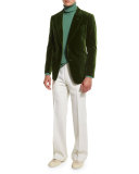 Ribbed Turtleneck Sweater, Green