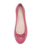 willa classic leather ballerina flat, deep pink