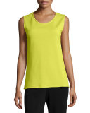 Sleeveless Wool Long Tank, Plus Size 